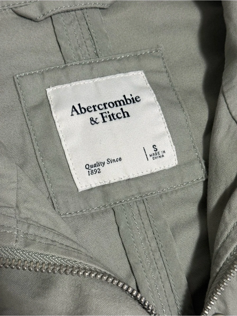 Abercrombie & Fitch Women's Sage Gray Utility Jacket